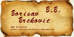 Borisav Breković vizit kartica